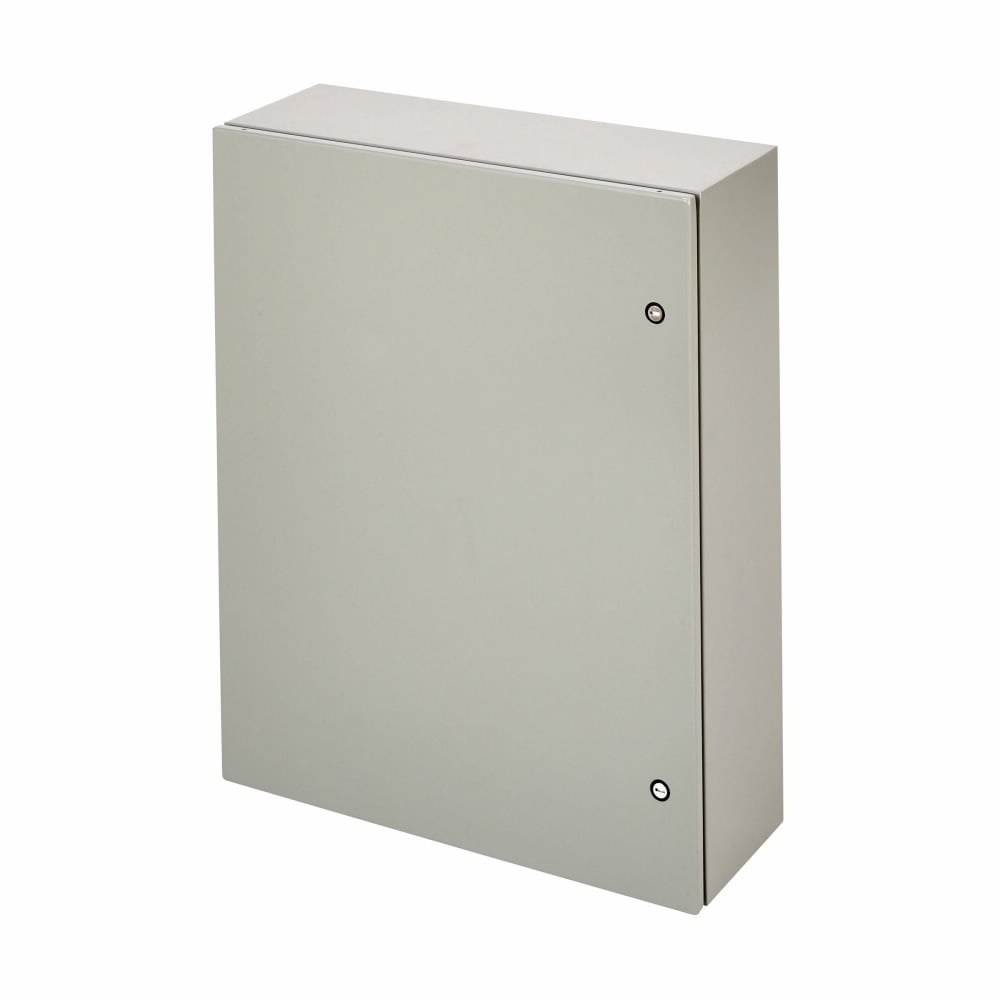 242410-SD Premier 1-Solid Door Slotted Electrical Enclosure, 24 in W x 10 in D x 24 in H, NEMA 4/12 NEMA Rating, Carbon Steel