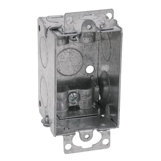 LXMWOW-25 Steel City Gangable Welded Style Switch Box, Steel, 10.5 cu-in Capacity, 1 Gangs, 1 Outlets, 3 Knockouts