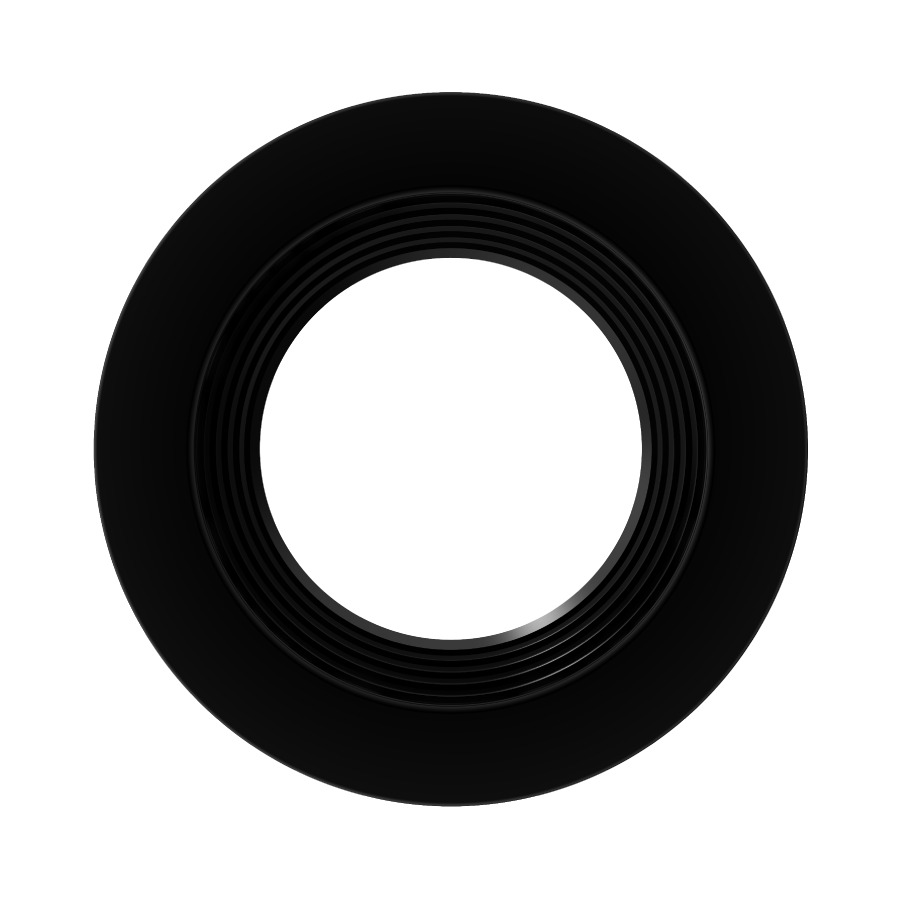 DLTRIM/R4RB-B-L DLTRIM Round Color Trim, 2-7/8 in Dia Inside x 5-7/16 in Dia Outside, For Use With Retrofit and Commercial Downlights, Metal