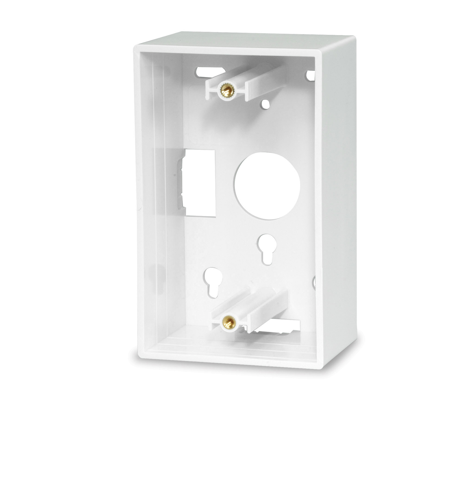 Single Gang Surface Mount Box Box 1.89-in Deep, White