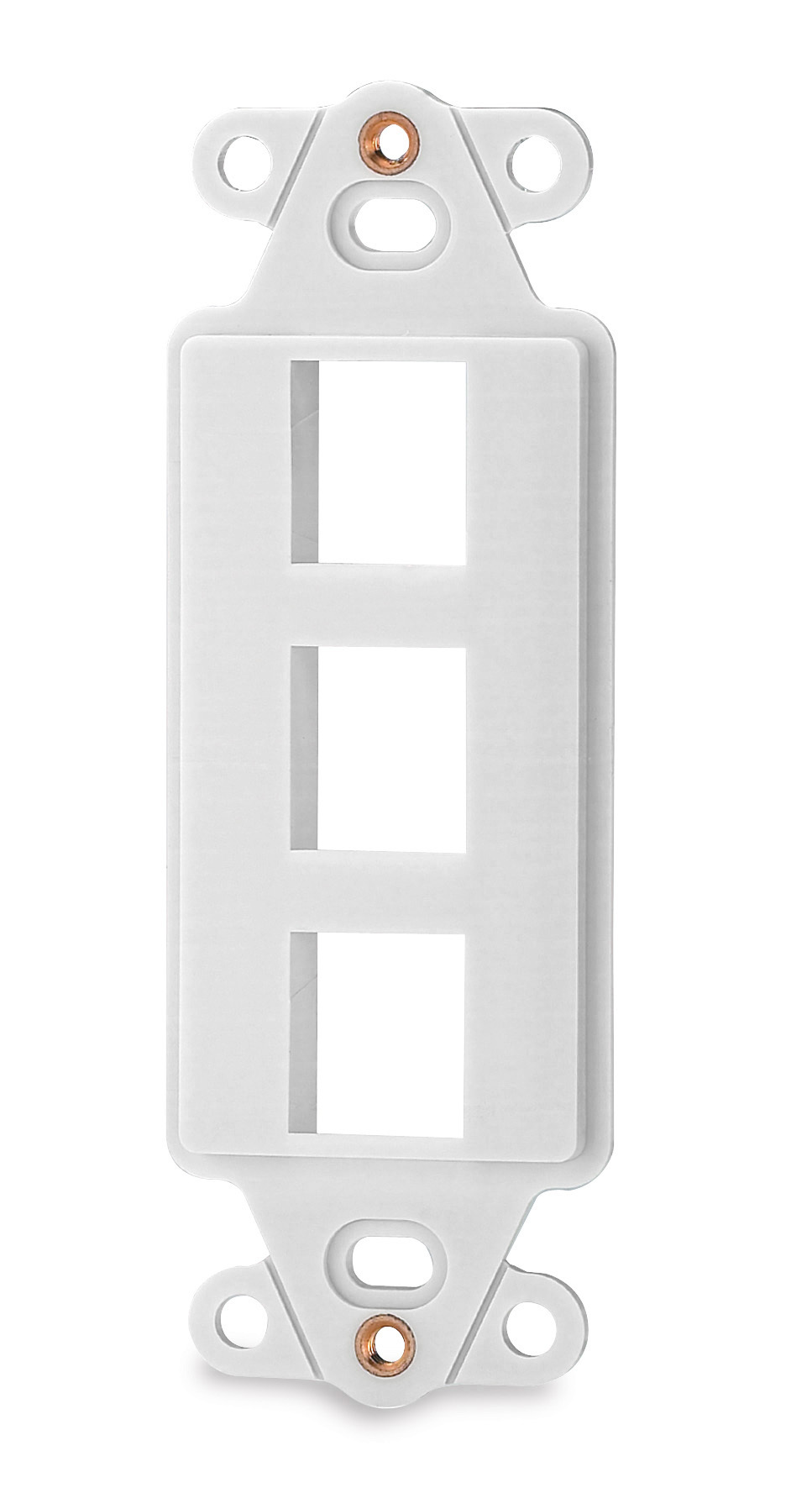 DA-3-WH Adapter, For Use With Jack and Multimedia Module, Decora Plate, Thermoplastic, White