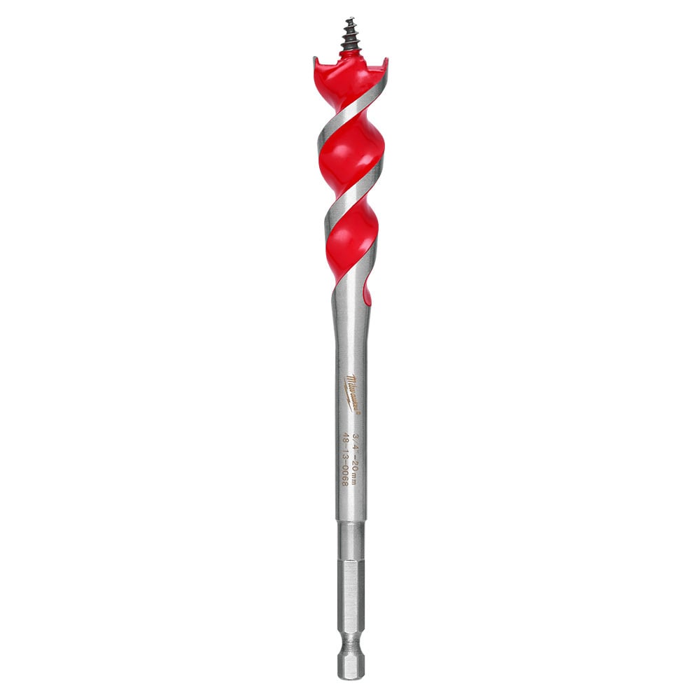 48-13-0068 Speed Feed Self-Feed Wood Bit, 3/4 in Dia, 6-1/2 in OAL, 3 in L Tapered Flute, 1/4 in Shank