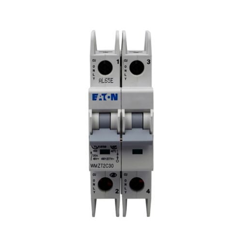 WMZT2C30 Current Limiting Miniature Circuit Breaker, 277/480 V AC, 30 A, 10/15 kA Interrupt, 2 Poles, Thermal Magnetic Trip