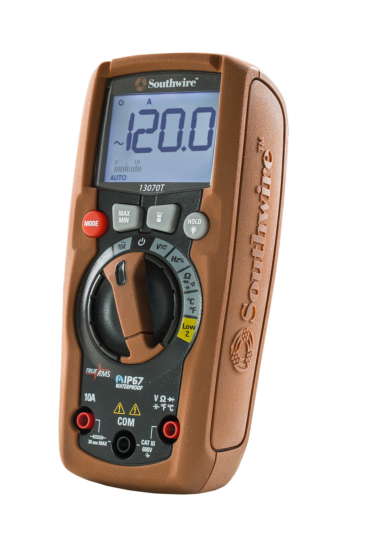630150 ResidentialPro Auto-Ranging Digital Multimeter, 4 to 600 V AC/400 mV to 600 V DC/4 to 10 A/400 Ohm to 40 MOhm/40 nF to 4000 uF/9.999 Hz to 9.999 MHz Measuring, 600 V AC/DC, 10 A, 40 MOhm, 4000 Count Backlit LCD Display