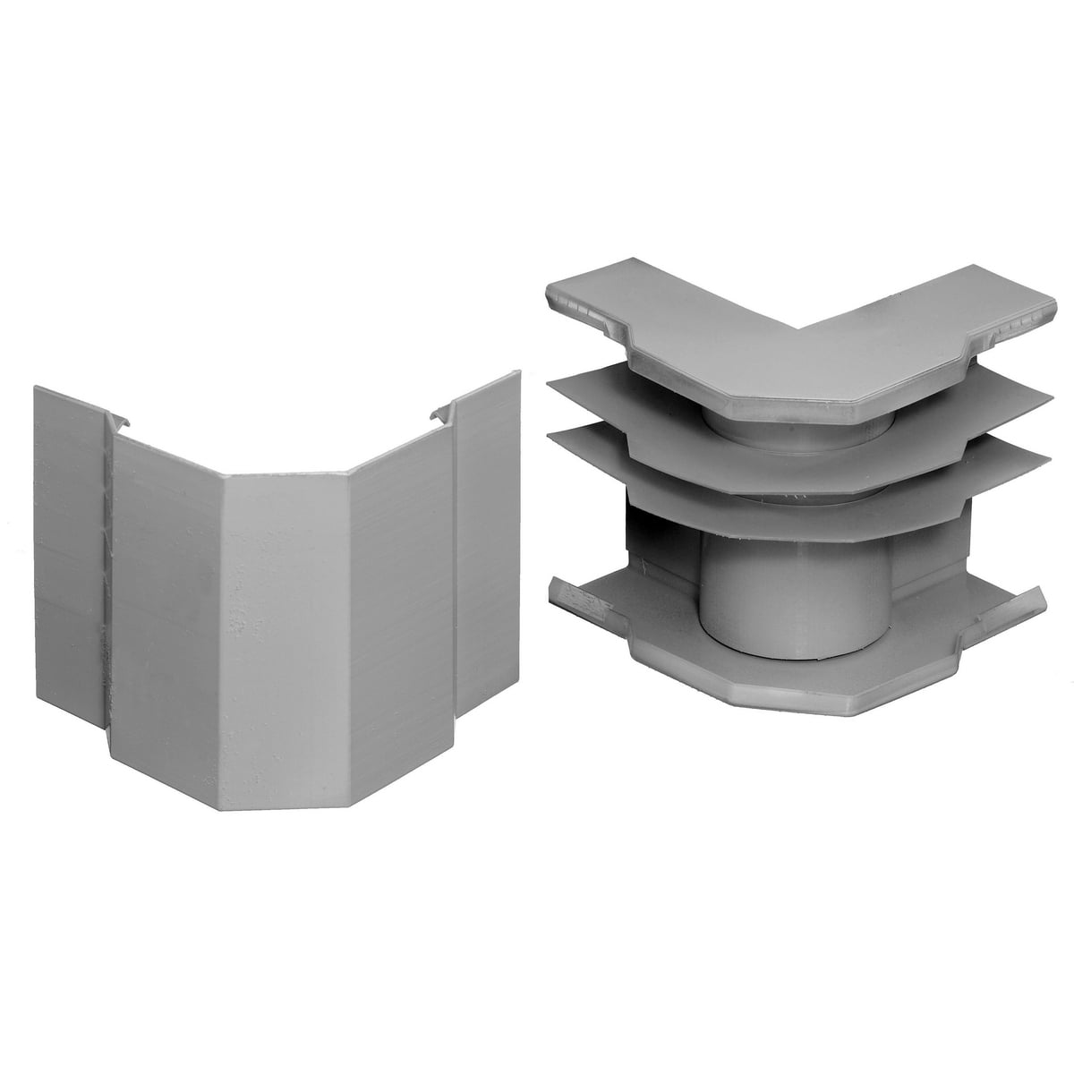 HBL4718DFOGY 30 deg Tilt Divided Full Capacity Large Radius Standard External Elbow, 90 deg Bend, 1-1/4 in Bend Radius, Die Cast Aluminum