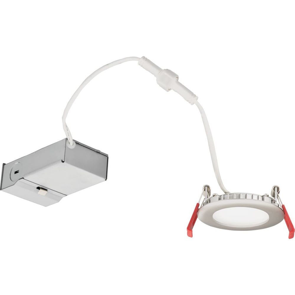 WF3 LED 30K BN M6 Dimmable Wafer Thin Recessed Downlight, LED Lamp, 12 W Fixture, 120 VAC, Aluminum Housing