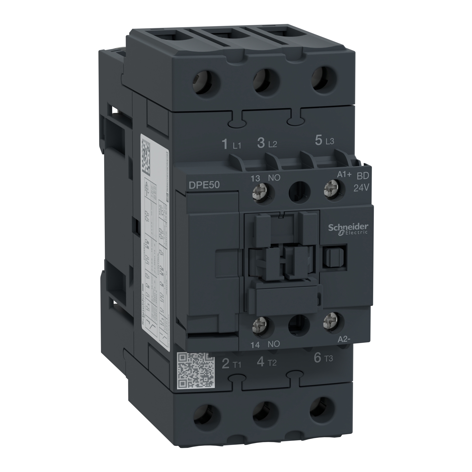 IEC contactor,Easy TeSys DPE,nonreversing,50A,3P,30HP at 480V AC,24VDC coil