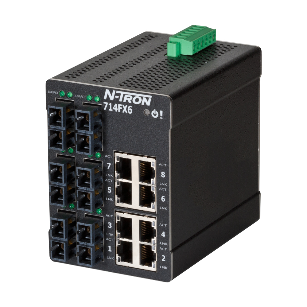 714FX6 Managed Industrial Ethernet Switch, SC 2km