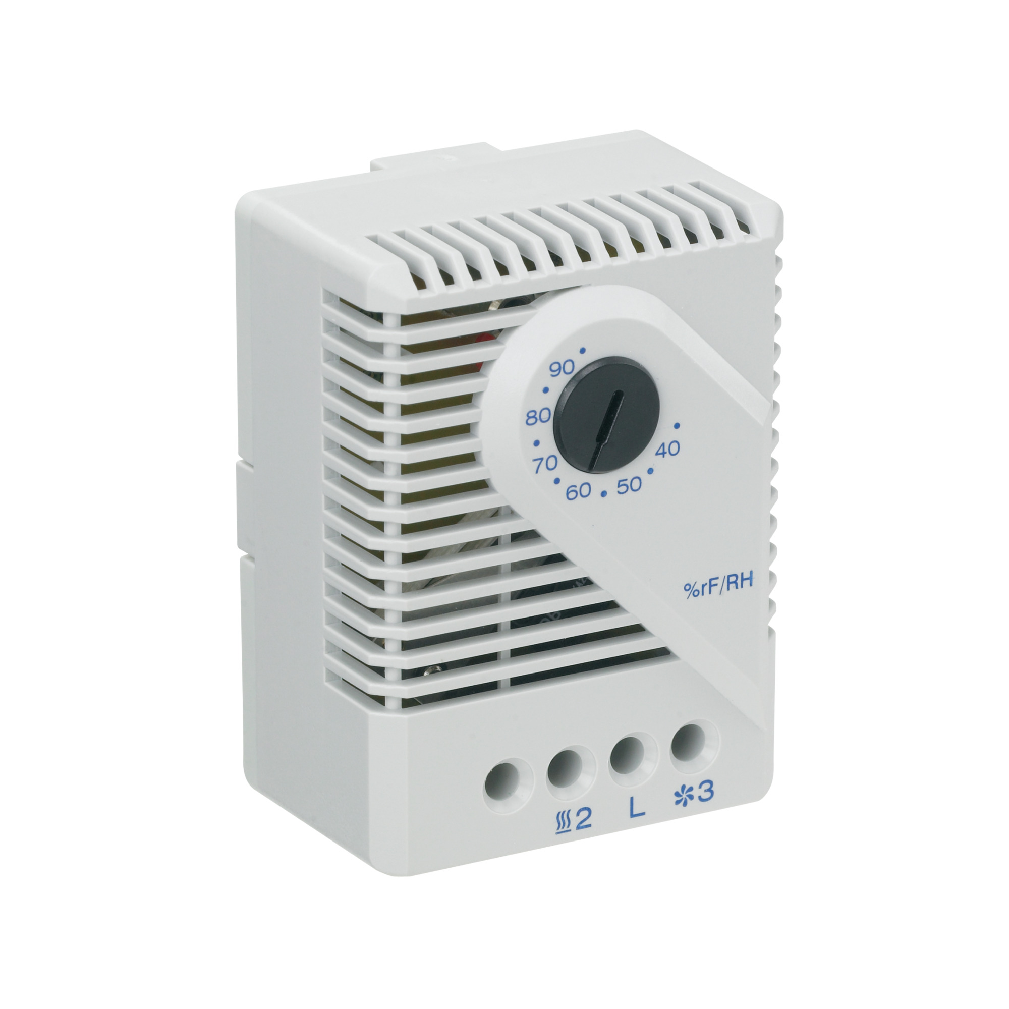 AMHUM D85 Mechanical Hygrostat, 230 V AC/20 V DC, DIN Rail Mount