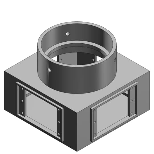 FSMG-TB T&B Type FS Multi-Gang Shallow Style Device Box, Die Cast Aluminum, 4 Outlets