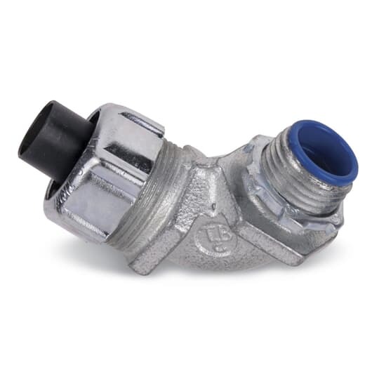LT950M T&B Flexible Conduit Connector With Nylon Insert, 1/2 in Trade, 90 deg, Steel