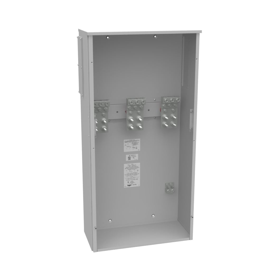 800 AMP 1 PH 600 VOLT 24IN-48IN-11IN PNTD STL LIFT OFF SCR FRONT .5-13 STUDS 3 LUG PER LND - 4-600kcmil 10K AIC