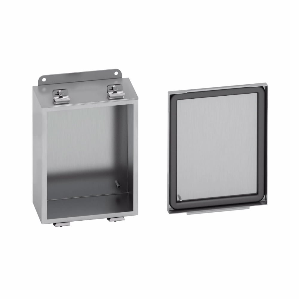 884-4XSLC 1-Door JIC Enclosure, 8 in W x 4 in D x 8 in H, NEMA 4X NEMA Rating, 304 Stainless Steel