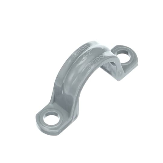 E977DC Carlon 2-Hole Non-Metallic Conduit Clamp, 1/2 in Conduit, PVC