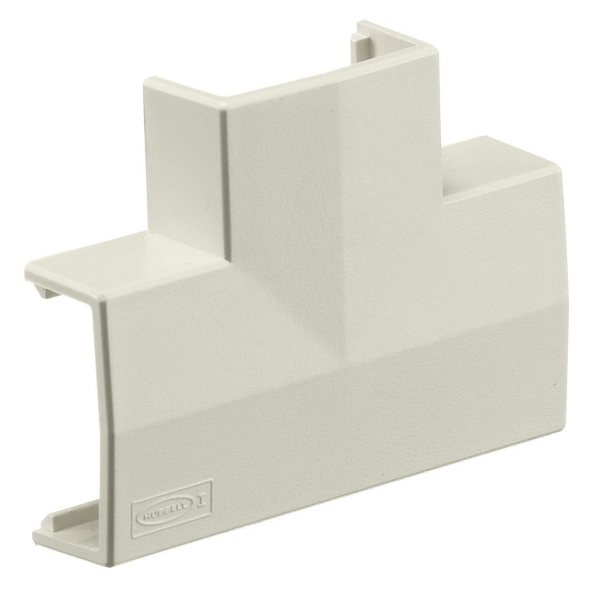 PW1TC WallTrak Extruded Low Profile Non-Metallic Standard Tee Fitting, 2.93 in L x 2.18 in W x 0.6 in H, Office White