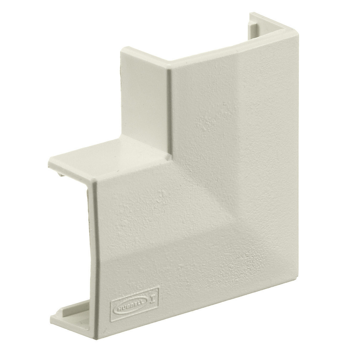 PW1FE Extruded Non-Metallic Low Profile Standard Raceway Elbow, 2.18 in L x 2.18 in W x 0.6 in H, Office White