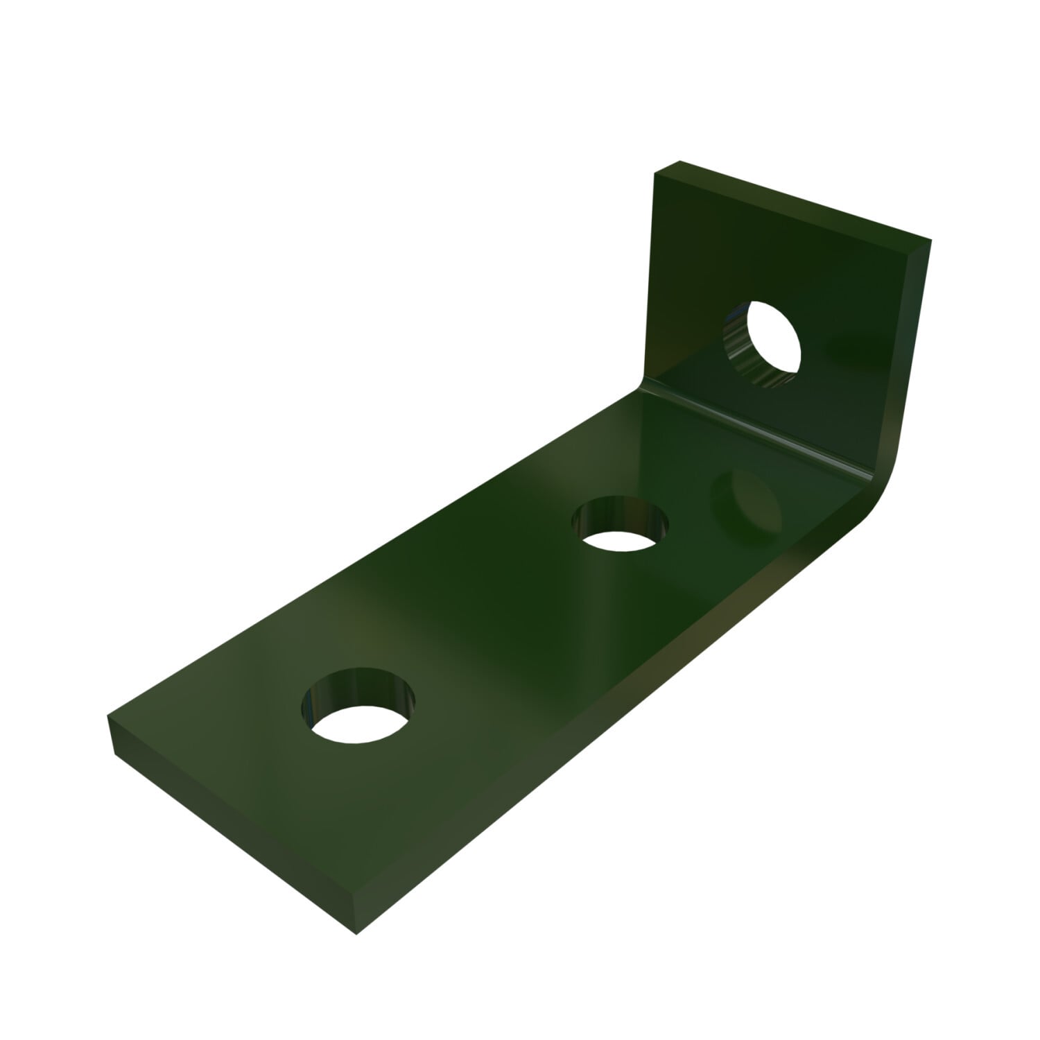A1326-GR 90 deg Angle Fitting, 3 Holes, 1-1/4 in W x 3/16 in THK, HRPO Steel