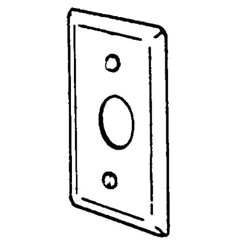 2555 Handy Box Cover, 4 in L x 2-1/8 in W, Blank Cover, Steel