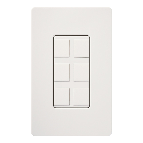 SC-6PF-SW Claro 6-Port Frame, Field Customizable, Fits Decorator-Style Wall Plates, Snow