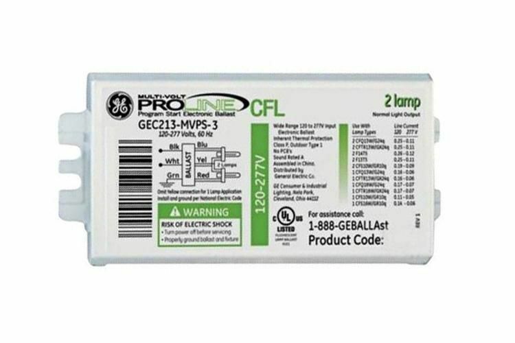 GEC218-MVPS-3W High Frequency Electronic Ballast, 18 W Lamp, 120/277 V AC, Programmed
