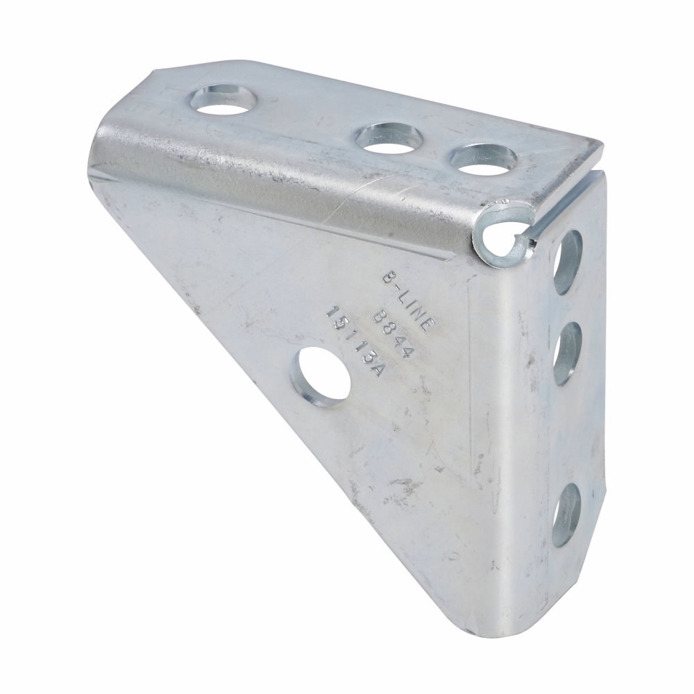 B844GRN 90 deg Universal Shelf Bracket, 4 in L x 1-7/8 in W x 7/32 in THK, Steel