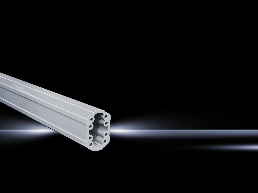 6206100 Solid Support Section, 39 in L x 2.3 in W x 3.3 in H, For Use With Model CP 60 Enclosure, Desk and Wall Section of Support Arm System, Extruded Aluminum, Pale Gray