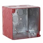 Life Safety Steel Wall Boxes and Extension Rings - Painted Red, 3-1/2In.Depth, Welded, 3-3/4 In. Square
