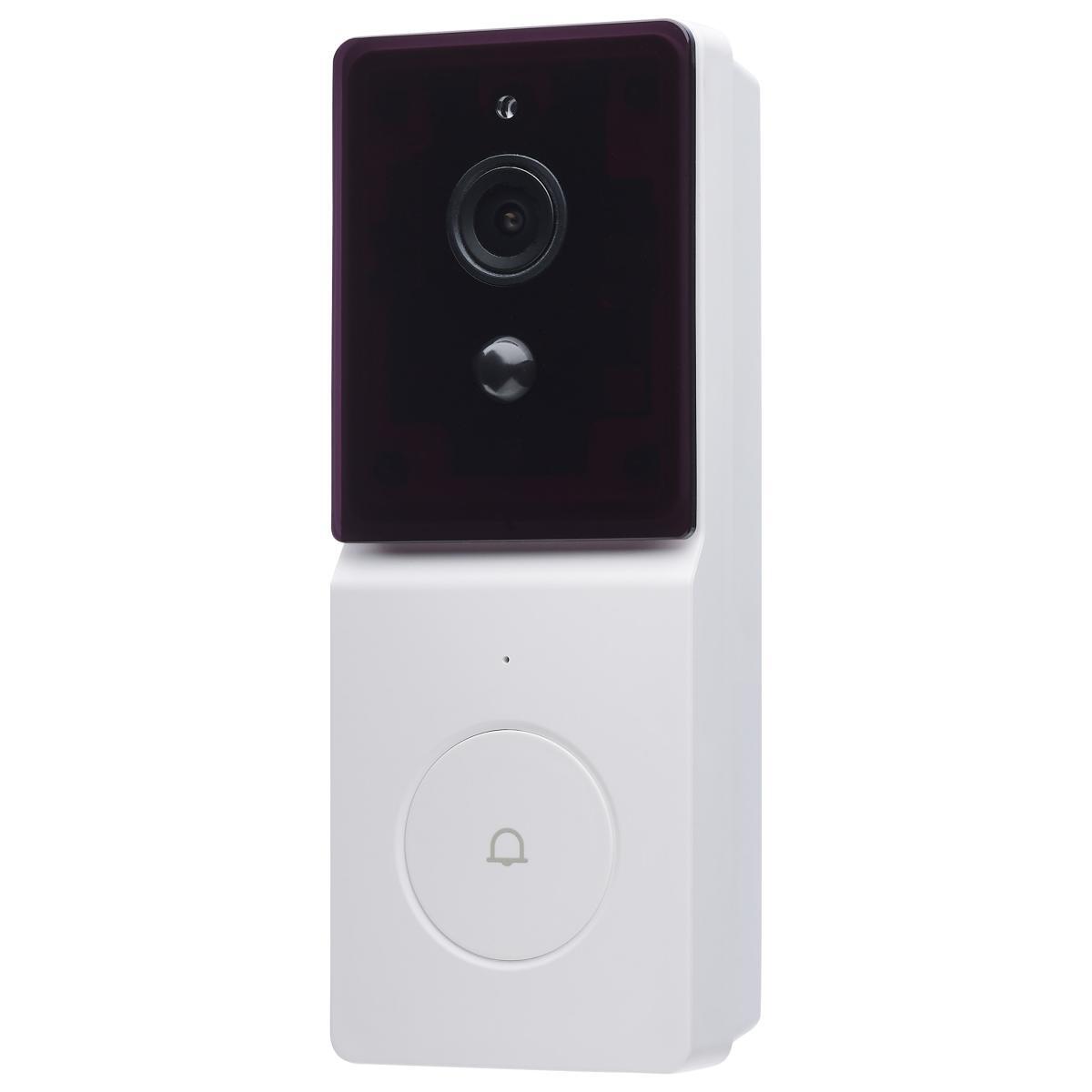 65-935 Starfish Smart Doorbell Security Camera, White Doorbell with Black Chime