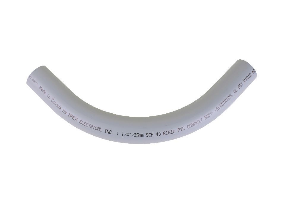 1 1/4"x90D PVC STD ELBOW SPxSP SCH40 SCEPTER/KRALOY