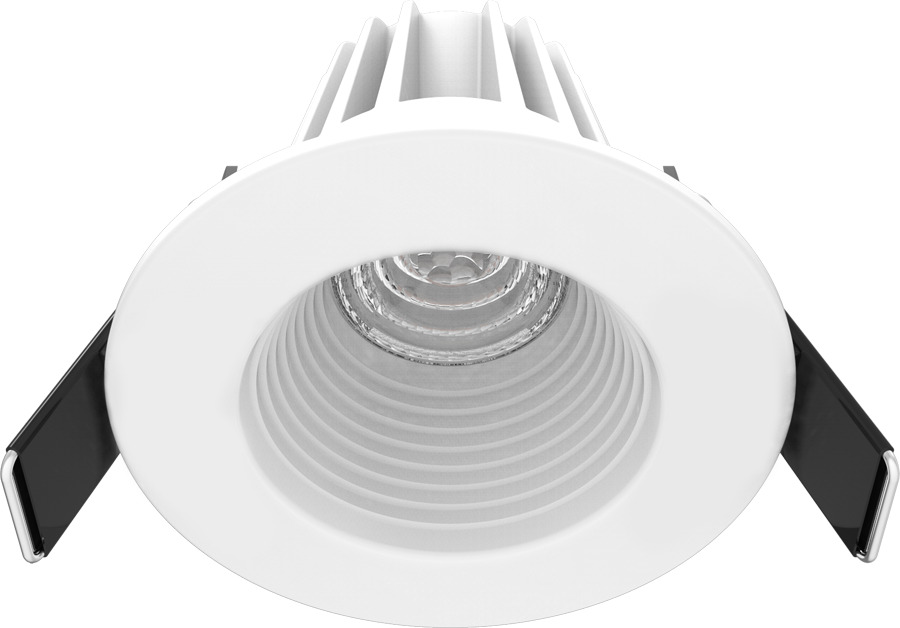 R2R8927120WB R Series Round Recessed Downlight, 8 W Fixture, 2 in Ceiling Opening, 120 V AC, Aluminum Housing