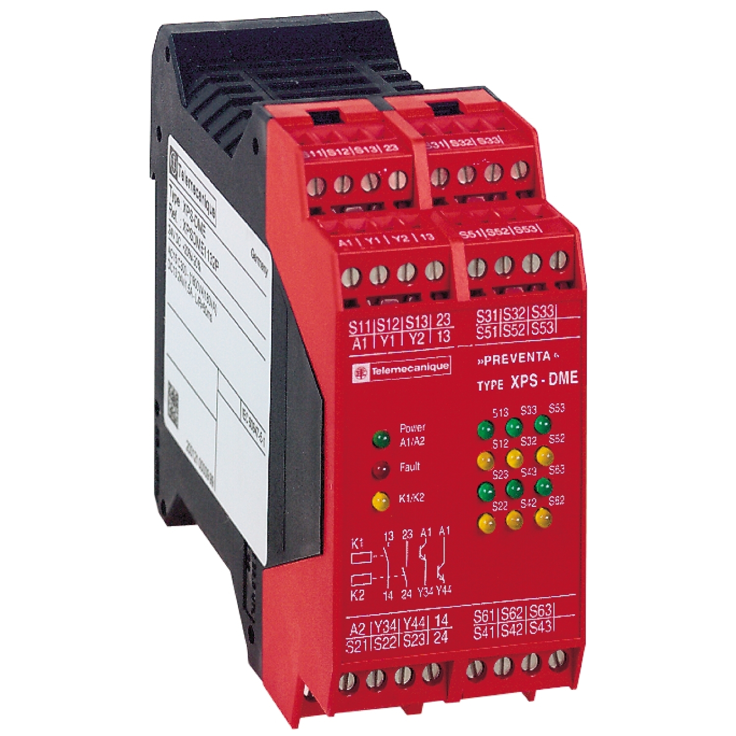 XPSDMB1132 Preventa Solid-State Safety Relay, 2.5 A, 2NO 2 Form A Contact, 28 V DC V Coil