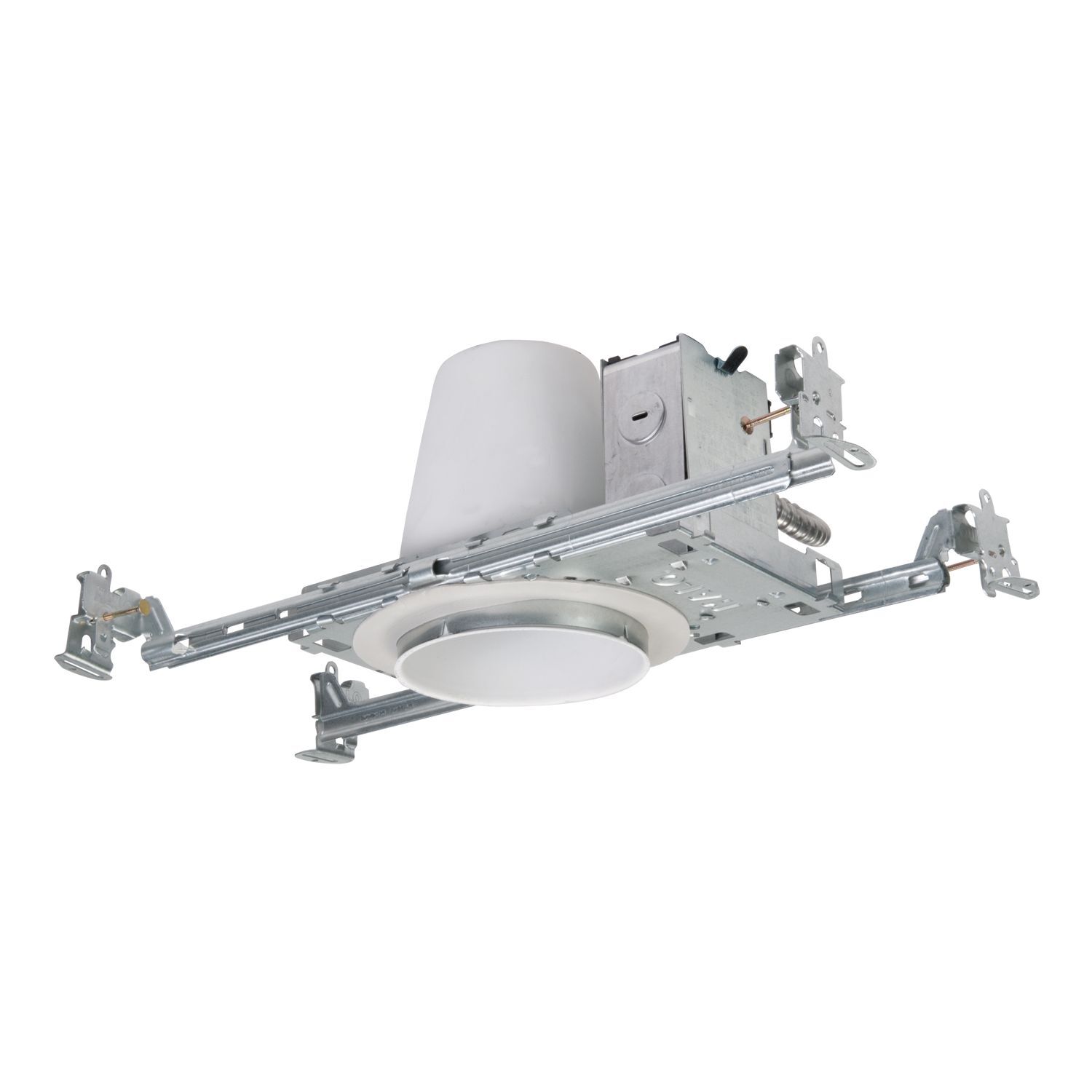 H99TAT Halo New Construction Shallow Recessed Lighting Housing, Incandescent Lamp, Non-IC Insulation, 120 V AC, 4-3/8 in Ceiling Opening, Steel Housing