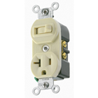 Leviton 5335 20 Amp, 120 Volt, Duplex Style Combination Single Pole Switch/Receptacle, Grounding, White