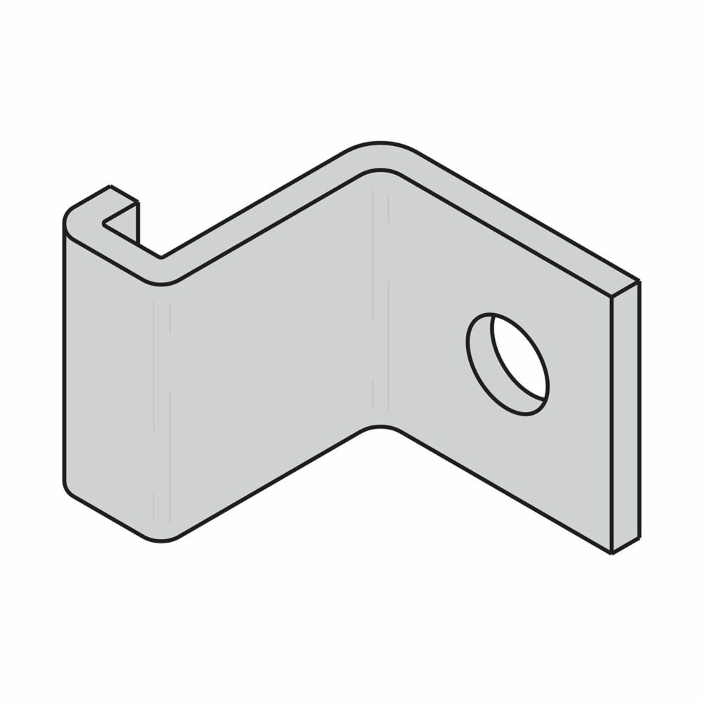 SB16411/2FB Hold Down Clamp Kit, For Use With 1-1/2 in H Cable Runway, Steel, Flat Black