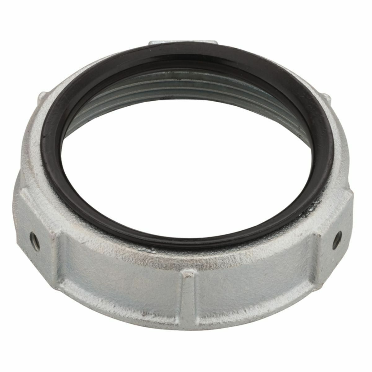 1127 Insulated Threaded Conduit Bushing, 3 in Trade, Iron, Electro-Plated Zinc