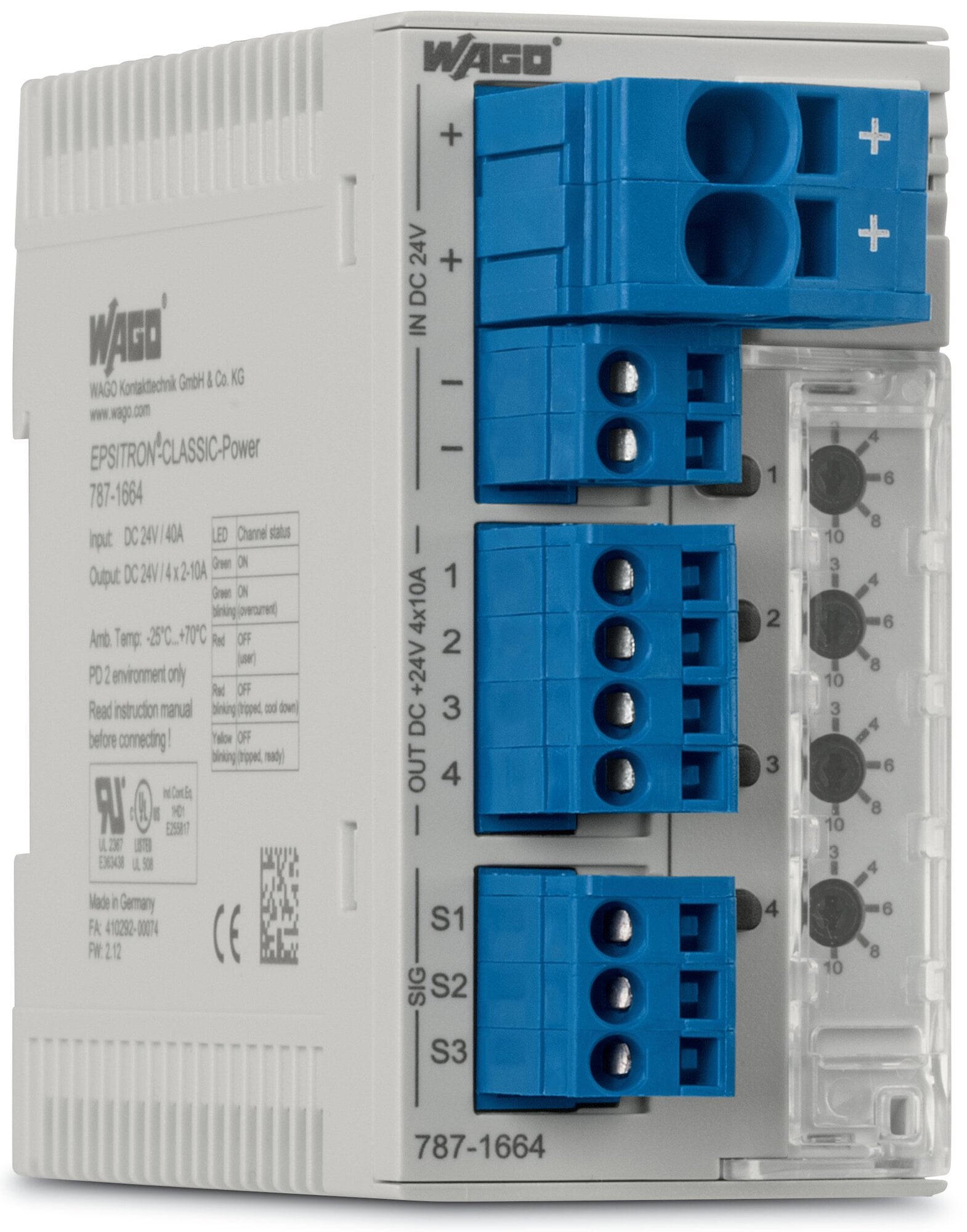 787-1664/004-1000 Circuit Breaker, 8 A