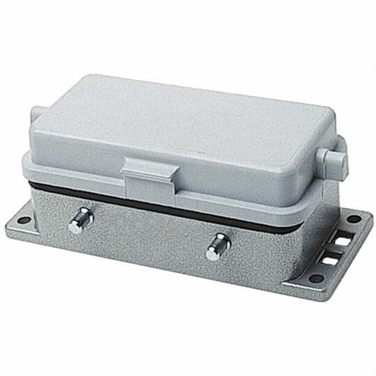 PB210 Pos-E-Kon Double Post Locking Panel Base With Access Cover, Rear, Panel Mount, Die Cast Aluminum