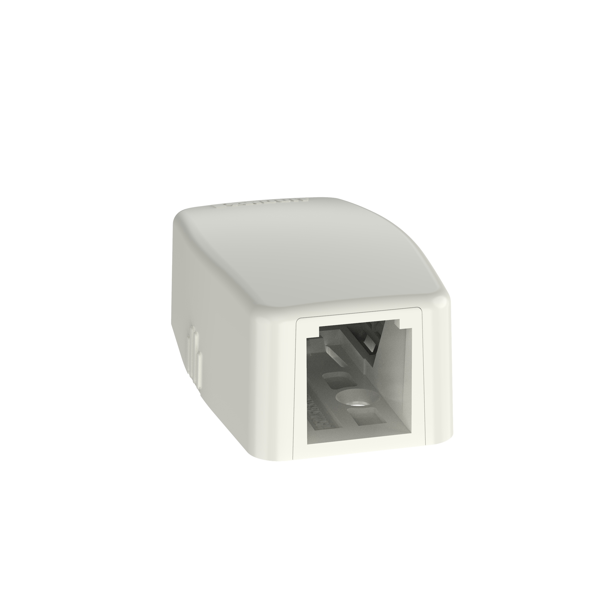 Mini-Com Surface Mount Box, 1 Port, Off White