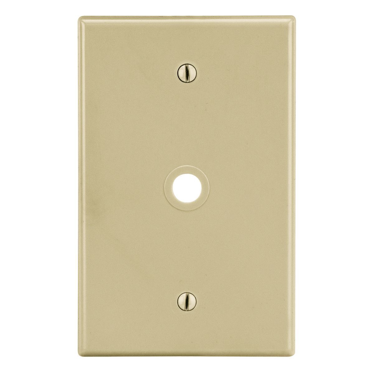 P11I Non-Metallic Standard Vertical Telephone Wallplate, 1 Gang, 4.63 in L x 2.88 in W, Polycarbonate Thermoplastic, Box Mount