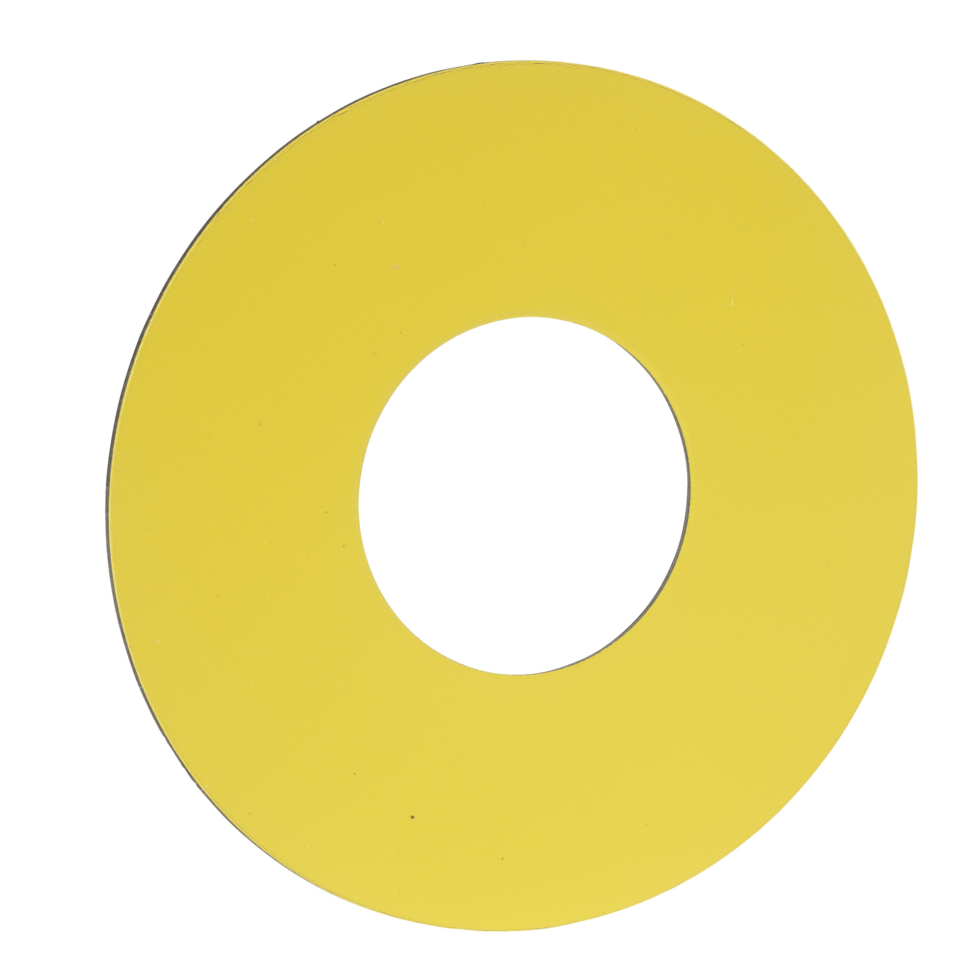 ZB2BY9101 Harmony Blank Unmarked Legend Plate, 60 mm W, Round Plate, PVC, Yellow Field