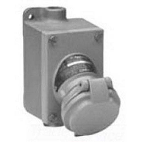 CPS152211 Contender CPS 1-Gang Feed Through Explosionproof Receptacle Assembly With Mounting Box, 125 to 250 V AC/18 V DC, 20 A, 3 Poles, 2 Wires