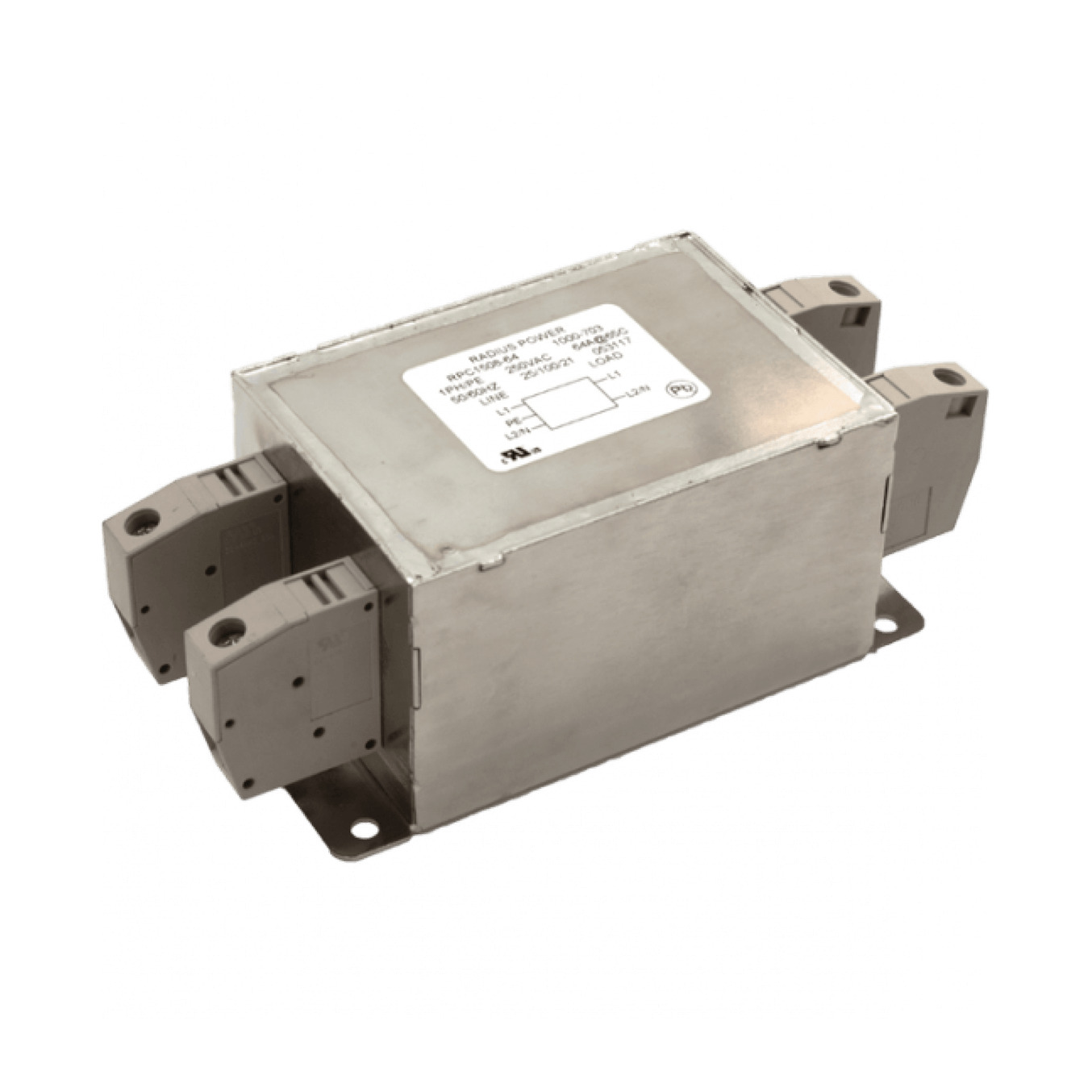 1-phase line communication filter, 64 A, L-L Communication.