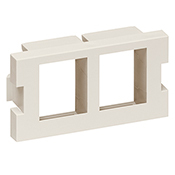 41291-2QT QuickPort Adapter MOS Insert, 2 Ports, Snap-Fit Mount, Light Almond