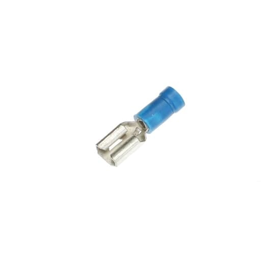 14RB-250FCP Sta-Kon Female Disconnect, 16 to 14 AWG Conductor, 0.25 in W x 0.032 in THK Tab, Brazed Seam Barrel, Brass, Blue, Insulated