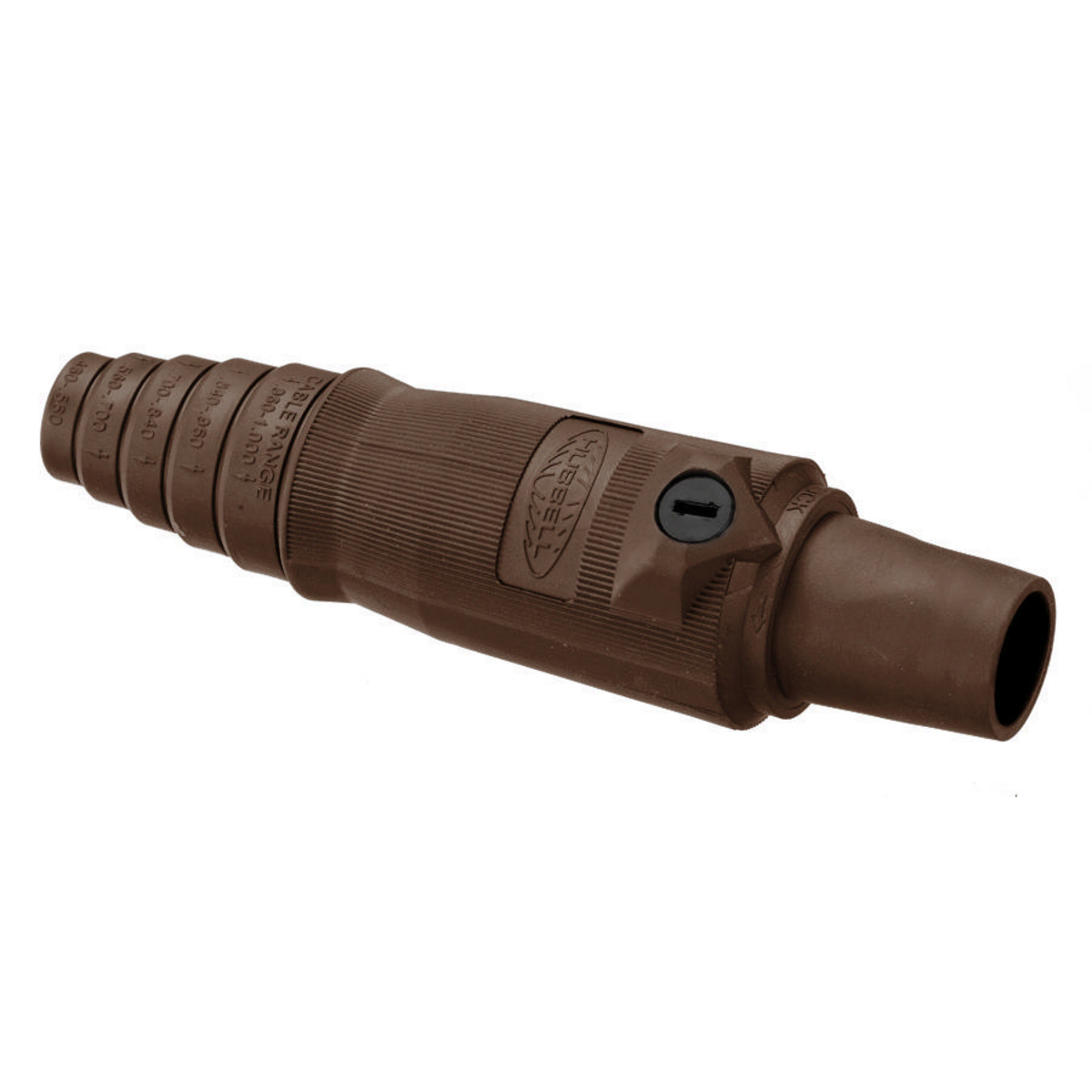 HBL400FBN 16 Series 1-Pole Female Heavy Duty Industrial Grade Standard SC/PPC Type Single Pole Plug, 600 V AC/250 V DC, 400 A, 2/0 to 4/0 AWG Wire, Pressure Screw Terminal Connection, 3R/4X/12 NEMA Rating