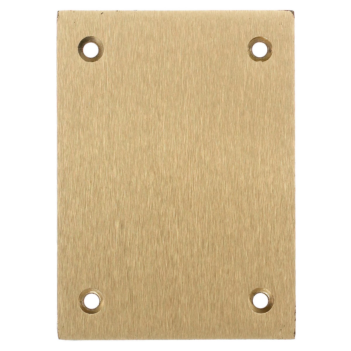 S3813 Blank Flush Style Machined Standard Floor Box Cover, 2.98 in L x 4.15 in W x 0.24 in D, Metallic