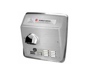 DXRA54-Q973AK, Recessed Automatic Hand Dryer, Brushed Stainless Steel