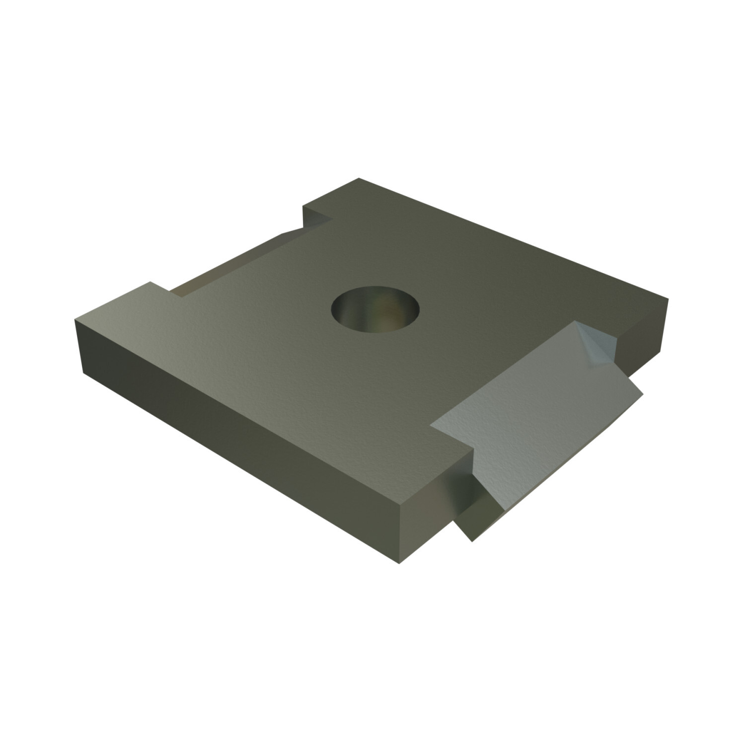 P2862-EG Flat Plate Fitting, 1 Holes, 1-5/8 in W x 1/4 in THK, Steel