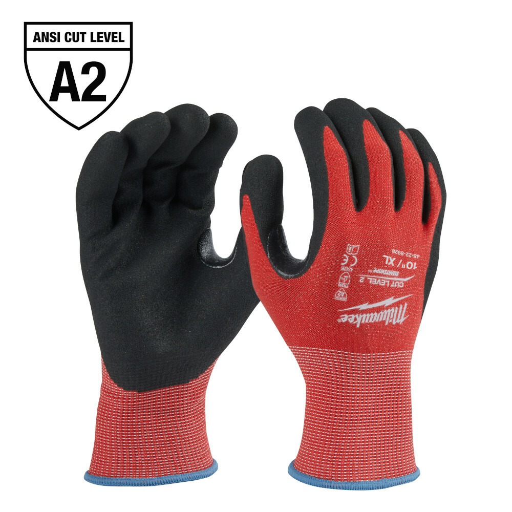 48-22-8928 Breathable Unisex Cut-Resistant Gloves, XL, Fabric/Nitrile/Polyethylene/Sandy Nitrile, Resists: Abrasion, Cut, Puncture and Tear, ANSI Cut-Resistance Level: A2, ANSI Puncture-Resistance Level: A2