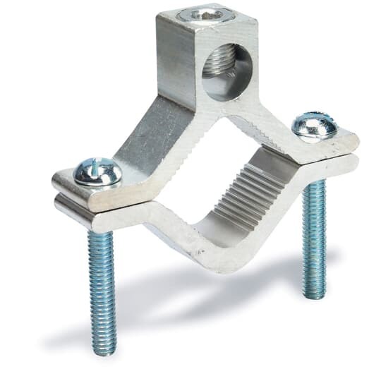AJ-2 Blackburn EZ-Ground Dual Rated Non-Insulated Water Pipe Grounding Clamp, 6 AWG to 250 kcmil Conductor, Aluminum